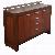 Dresser Minimalist 4 Drawers 2 Doors Mahogany Indoor Furniture