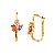 Factory For 18k Gold Plating Brass Cubic Zirconia Hoop Earring Various Colors Are Available