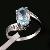 Factory For Rhodium Plating Sterling Silver Natural Blue Topaz Ring, Rainbow Stone / Amethyst Ring