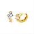 Sell 18k Gold Plating Brass Cubic Zirconia Hoop Earring, Semi-precious Stone Jewelry, Cz Jewelry