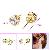 Sell 18k Gold Plating Brass Cubic Zirconia Stud Earring, Semi-precious Stone, Cz Jewelry, Ring, Earr