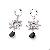 Sell Rhodium Plated Brass Cubic Zirconia Drop Earring, Various Colors Rhinestone Are Available