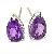 Sell Sterling Silver Amethyst Stud Earring, Garnet Ring, Citrine Pendant, Prehnite / Moonstone Ring