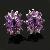 Sell Sterling Silver Natural Amethyst Earring, Moonstone Earring, Prehnite Ring, Chalcedony Pendant