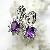 Sell Sterling Silver Natural Amethyst Earring, Tourmaline / Prehnite Ring, Jadeite Bracelet, Pendant