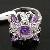 Sell Sterling Silver Natural Amethyst Ring, Cz / Fashion Jewelry, Moonstone Earring, Prehnite Ring
