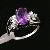 Sell Sterling Silver Natural Amethyst Ring, Prehnite / Amethyst Earring, Pendant, Bracelet
