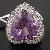 Sell Sterling Silver Natural Amethyst Ring, Tourmaline / Amethyst, Earring, Bracelet, Cz Jewelry