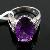 Sell Sterling Silver Natural Amethyst Ring, Amethyst / Tourmaline / Olivine / Prehnite Ring, Earring