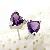 Sell Sterling Silver Natural Amethyst Stud Earring, Olivine / Amethyst Ring, Cz Jewelry, Fashion Jew