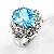 Sell Sterling Silver Natural Blue Topaz Ring, Agate Ring, Fashion Jewelry, Garnet / Citrine Pendant
