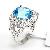 Sell Sterling Silver Natural Blue Topaz Ring, Cz Jewelry, Citrine / Sapphire / Ruby Ring, Earring