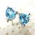 Sell Sterling Silver Natural Blue Topaz Stud Earring, Garnet / Citrine Pendant, Prehnite / Moonstone