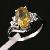Sell Sterling Silver Natural Citrine Ring, Brass Cz Jewelry, Citrine / Sapphire / Ruby Ring, Earring