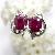 Sell Sterling Silver Natural Ruby Ring, Cz / Fashion Jewelry, Sapphire Ring, Prehnite Earring