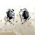 Sell Sterling Silver Natural Sapphire Earring, Brass Cz Jewelry, Blue Topaz / Sapphire Earring, Ring