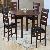 Leather Round Dining Set Leather In Seat And Back Chair Wooden Indoor Furniture