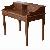 Writing Desk, Study Table Mahogany 6 Drawers Indoor Furniture