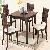 Square Dining Set With Woven Wood Chair Teak Mahogany Indoor Furniture