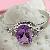 Sell Sterling Silver Natural Amethyst Ring, Pendant, Gemstone Silver Jewlery, Fashion Cz Jewelry