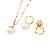 Sell 18k Gold Plating Brass Cubic Zirconia Jewelry Set, Silver Jewelry Natural Moonstone Pendant