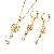 Sell 18k Gold Plating Brass Cubic Zirconia Jewelry Set, Silver Jewelry Natural Prehnite / Citrine Ri