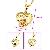 Sell 18k Gold Plating Brass Cubic Zirconia Pendant, Costume Jewelry, Titanium Bracelet, Ring