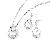Sell Rhodium Plated Brass Cubic Zirconia Earring Pendant Jewelry Set, Cz Fashion Jewelry