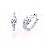 Sell Rhodium Plated Brass Cubic Zirconia Hoop Earring, Fashion Semi-precious Stone Jewelry