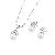 Sell Rhodium Plated Brass Cubic Zirconia Jewelry Set, Cz Pendant, Ring, Semi-precious Stone Earring