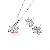 Sell Rhodium Plated Brass Cubic Zirconia Jewelry Set, Cz Semi-precious Stone Bracelet, Fashion Penda