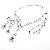 Sell Rhodium Plated Brass Cubic Zirconia Jewelry Set, Earring Necklace Can Make With Different Stone