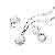 Sell Rhodium Plated Brass Cubic Zirconia Jewelry Set, Earring Pendant Ring