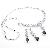 Sell Rhodium Plated Brass Cubic Zirconia Jewelry Set, Fashion Semi-precious Stone, Bracelet, Pendant