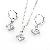 Sell Rhodium Plated Brass Cubic Zirconia Jewelry Set, Natural Chalcedony Ring, Amethyst Earring