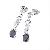 Sell Rhodium Plated Brass Cubic Zirconia Stud Earring, Semi-precious Stone Ring, Costume Jewelry
