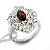 Sell Sterling Silver Natural Garnet Ring, Fashion Cz Ring, Silver Earring, Gemstone Jewelry Bracelet