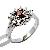 Sell Sterling Silver Natural Garnet Ring, Smoky Quartz Stud Earring, Gemstone Silver Jewelry