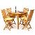 Dining Set With Leverton Folding Chair And Square Table Knock Down Teak Garden Furniture