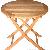 Small Round Folding Table 60x60cm Teak Garden Furniture