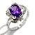 Sell Sterling Silver Natural Amethyst Ring, Gemstone Silver Jewelry, Olivine / Sapphire Pendant, Ear