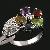 Sell Sterling Silver Mix Gem Ring, Silver Jewlery, Fashion Cz Earring, Fashion Gemstone Jewelry