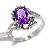 Sell Sterling Silver Natural Amethyst Ring, Fashion Cz Pendant, Silver Gemstone Jewelry Ring, Earrin