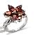 Sell Sterling Silver Natural Garnet Ring, Smoky Quartz Earring, Garnet Pendant, Silver Jewelry
