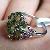 Sell Sterling Silver Natural Olivine Ring, Fashion Cz Ring, Gemstone Jewelry Silver Jewlery