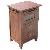 Java Bedside Night Stand 2 Drawers One Glass Teak And Mahogany Indoor Furniture