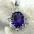 Sell Sterling Silver Natural Amethyst Pendant, Blue Topaz / Moonstone Ring, Sapphire Ring