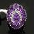 Sell Sterling Silver Natural Amethyst Ring, Garnet Pendant, Silver Jewelry, Olivine Ring, Ruby Brace