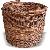 Round Rattan Basket Box Natural Woven Furniture