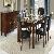 Adf-08 Rectangular Leather Dining Set Chair And Table Kiln Dry Mahogany Teak Wood